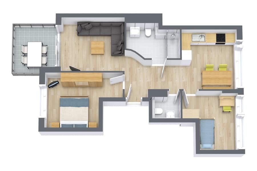 Floorplan 2-Bedroom Apartment
